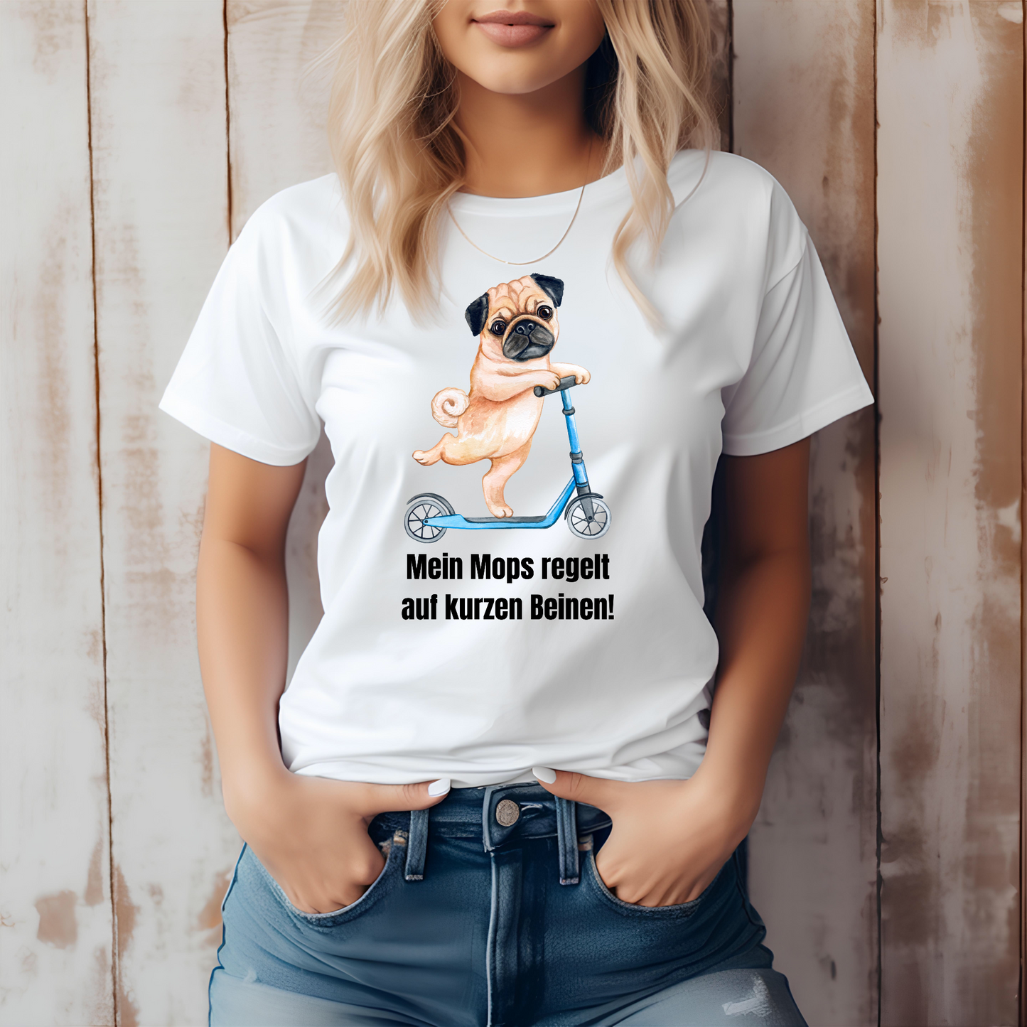 Mein Mops regelt auf kurzen Beinen. - Premium Shirt