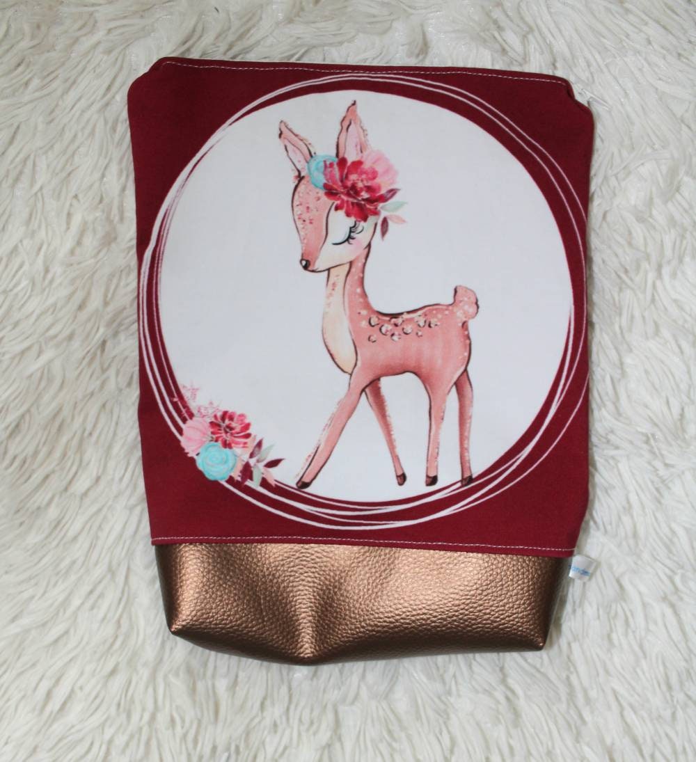 Kosmetiktasche, Kindertasche, Reh 18x23cm