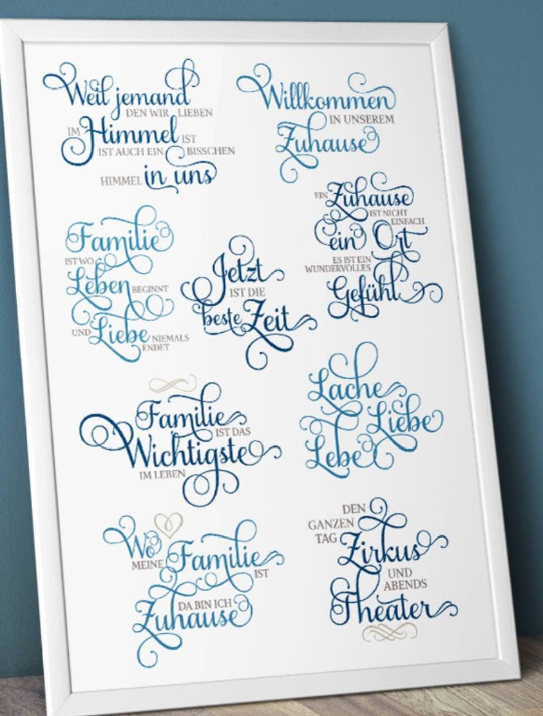Leuchtflaschen mit Spruch Familie