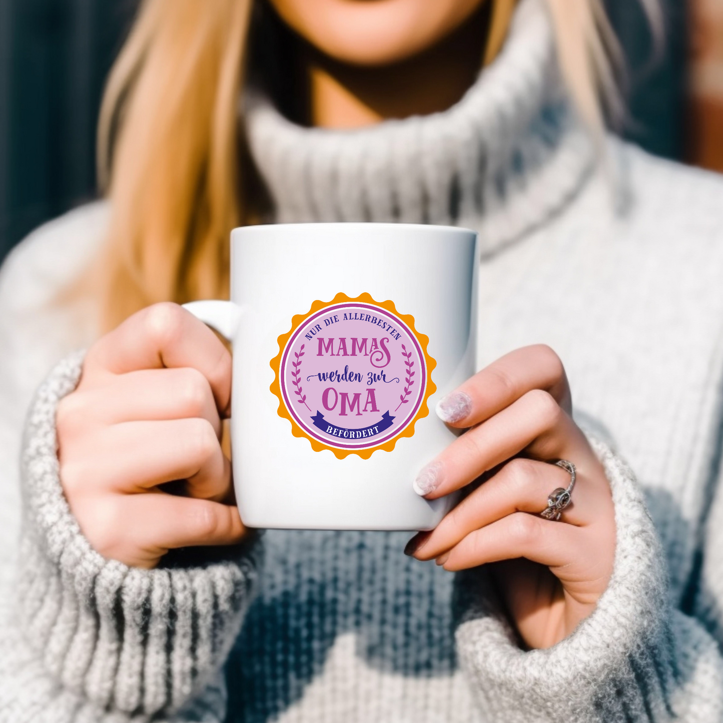 Nur die allerbesten Mamas werden zur Oma befördert - Tasse glossy
