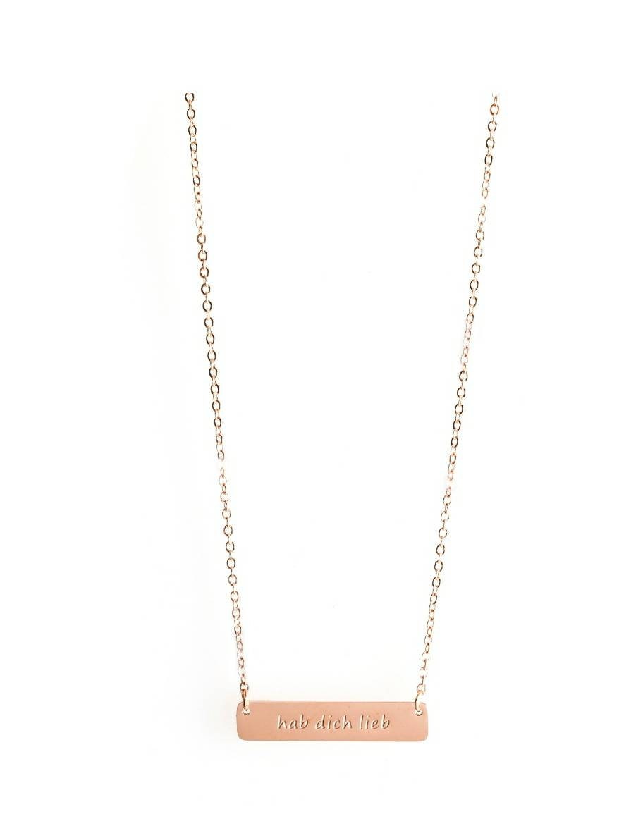 Hab dich lieb - Edelstahl Kette