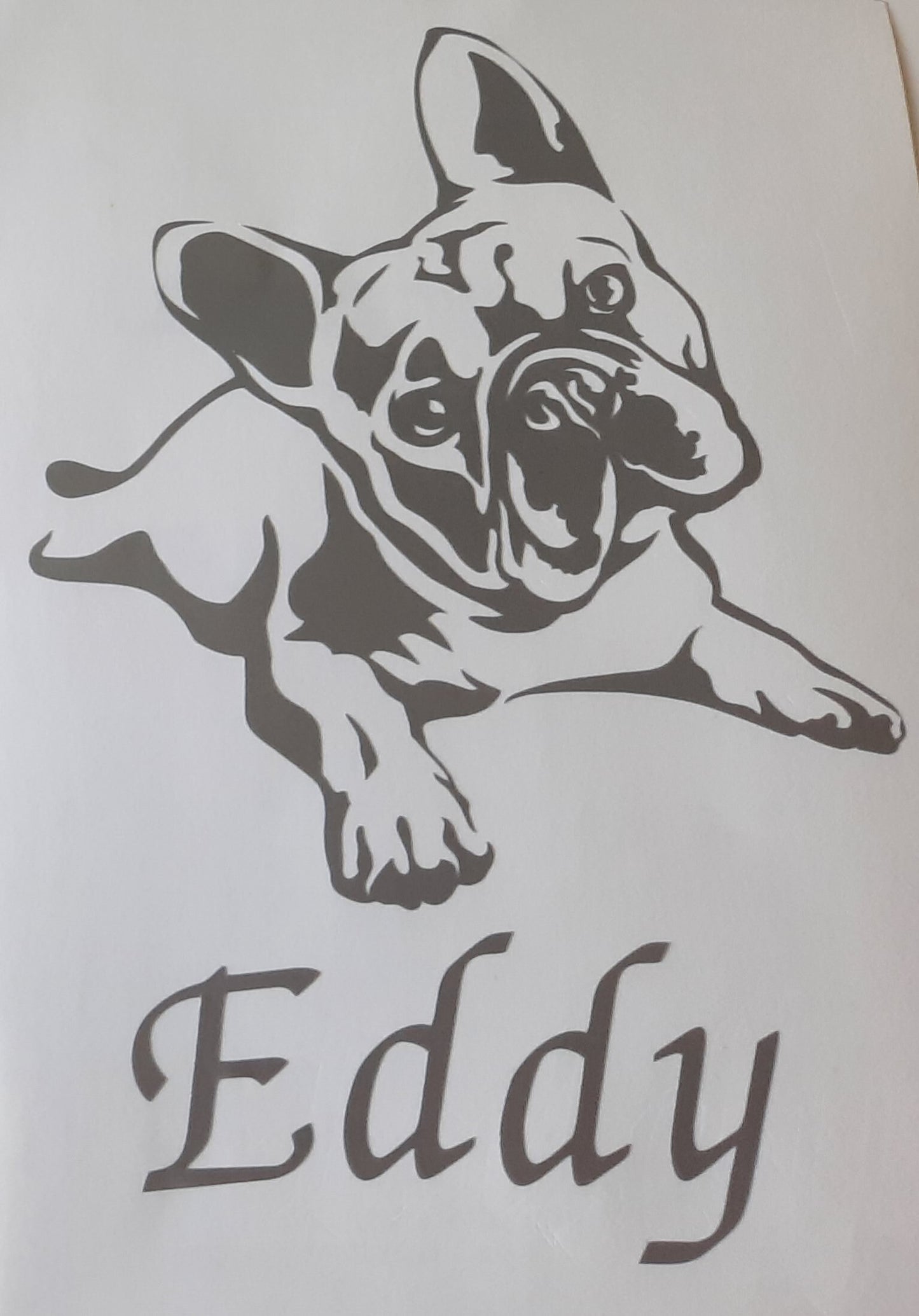 Französische Bulldogge, Frenchy, Aufkleber - Autoauflkeber, Vinylaufklber