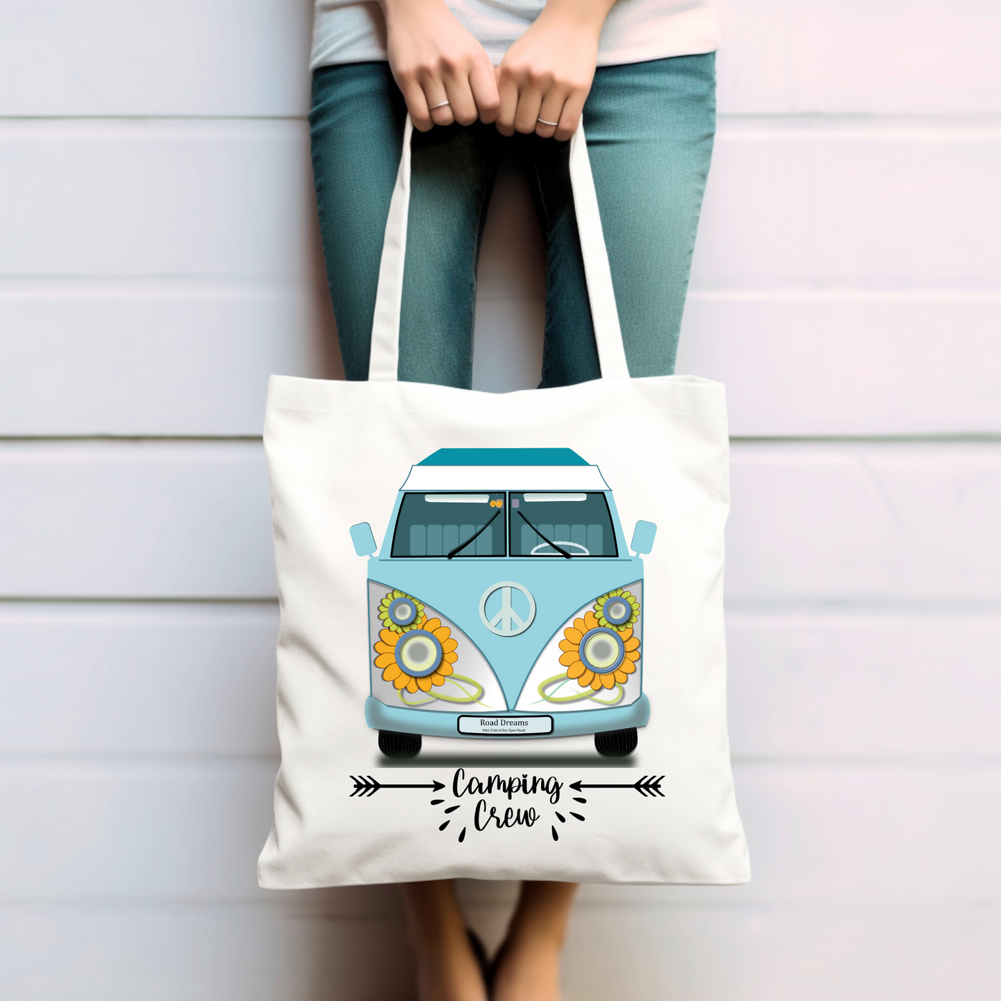 Camping Crew, Bulli, Van, Vanlife - Baumwolltasche
