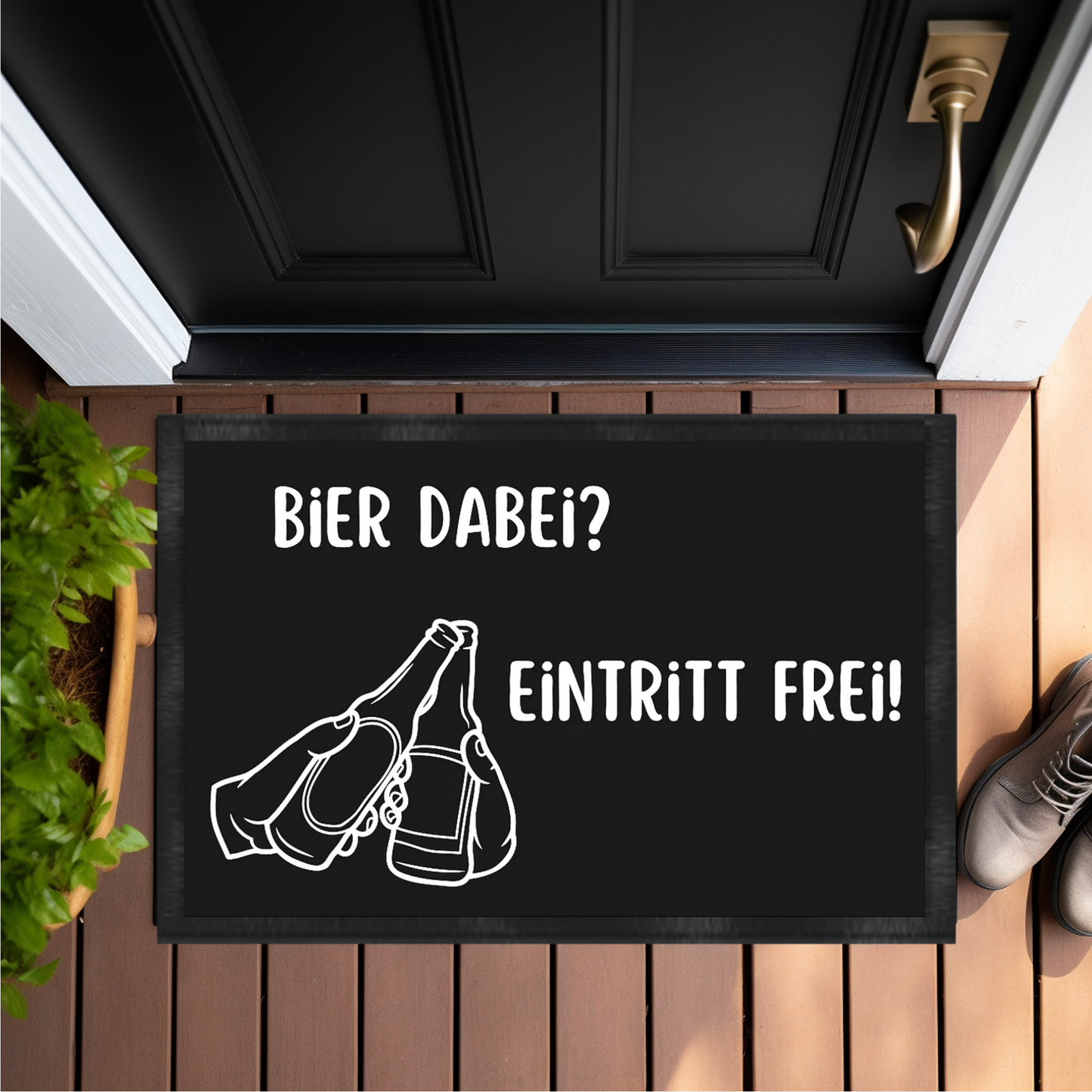 Bier dabei Eintritt frei - Fußmatte 60x40cm