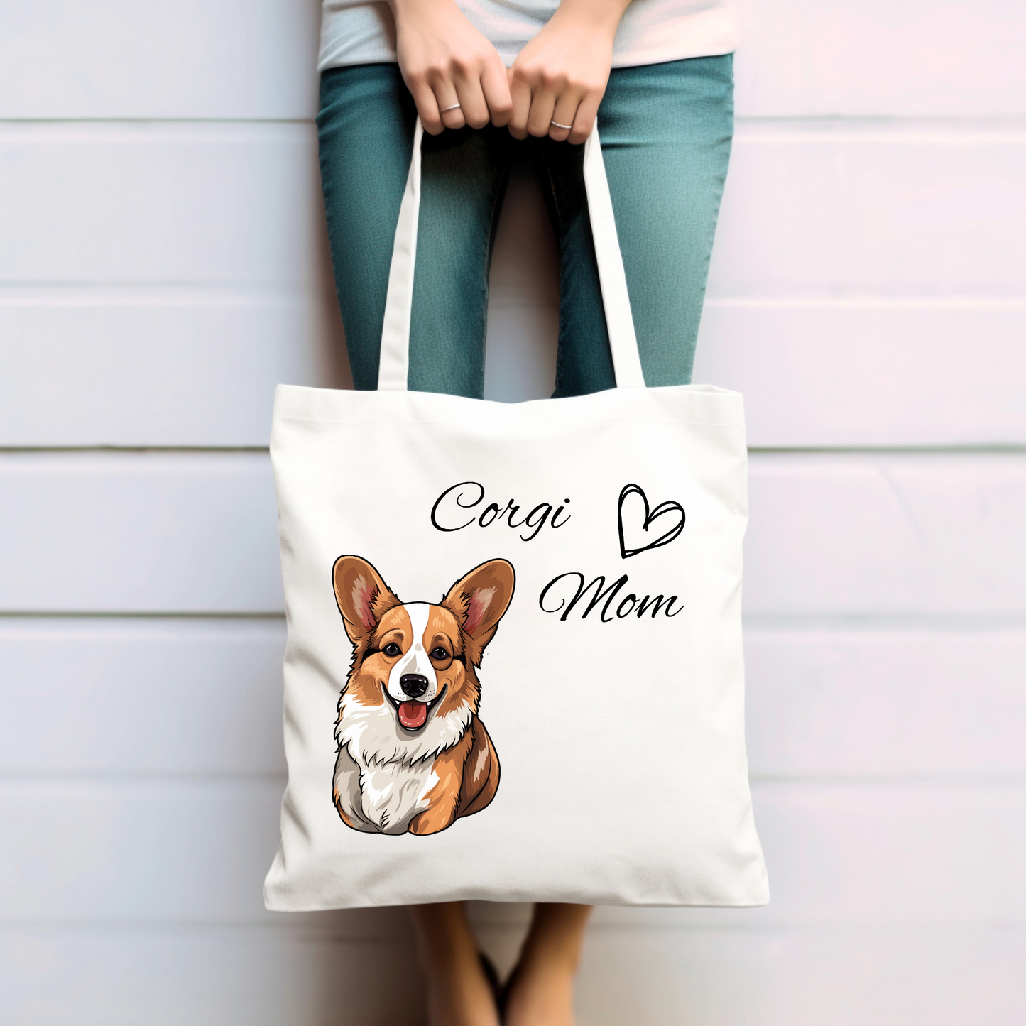 Corgi Mom, - Baumwolltasche