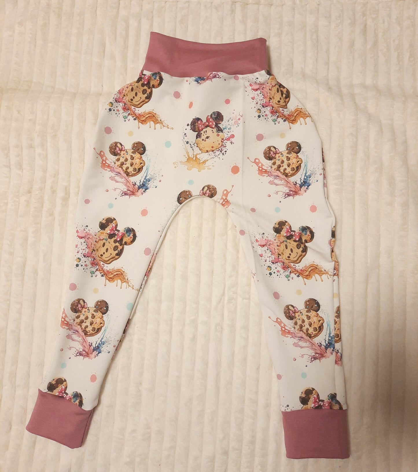 Pumphose Größe 110/116, Sommersweat, kekse, Maus, lila, rosa, pink