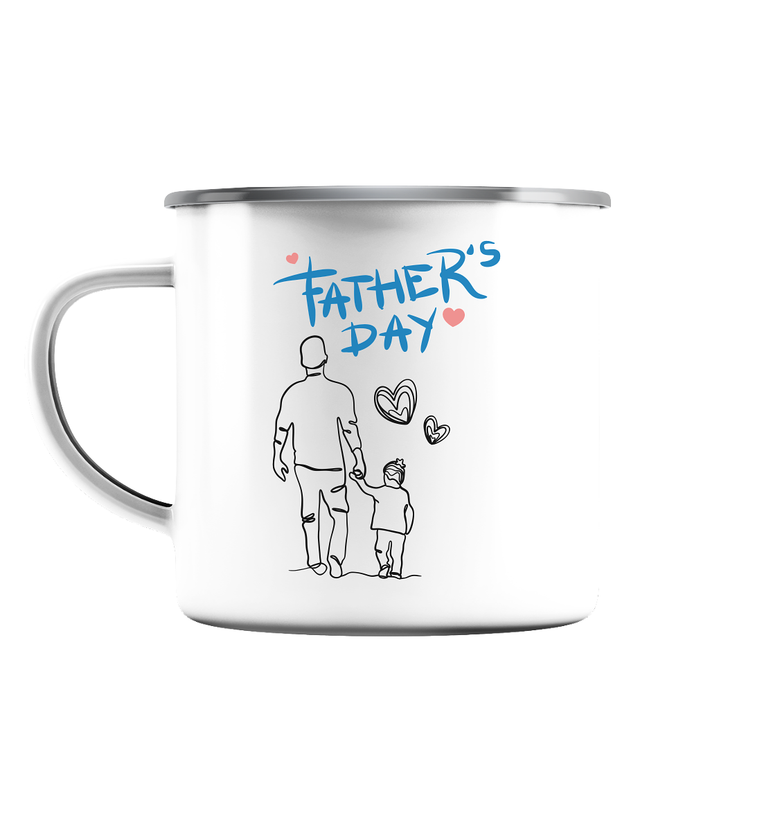 Vatertag - Emaille Tasse (Silber)