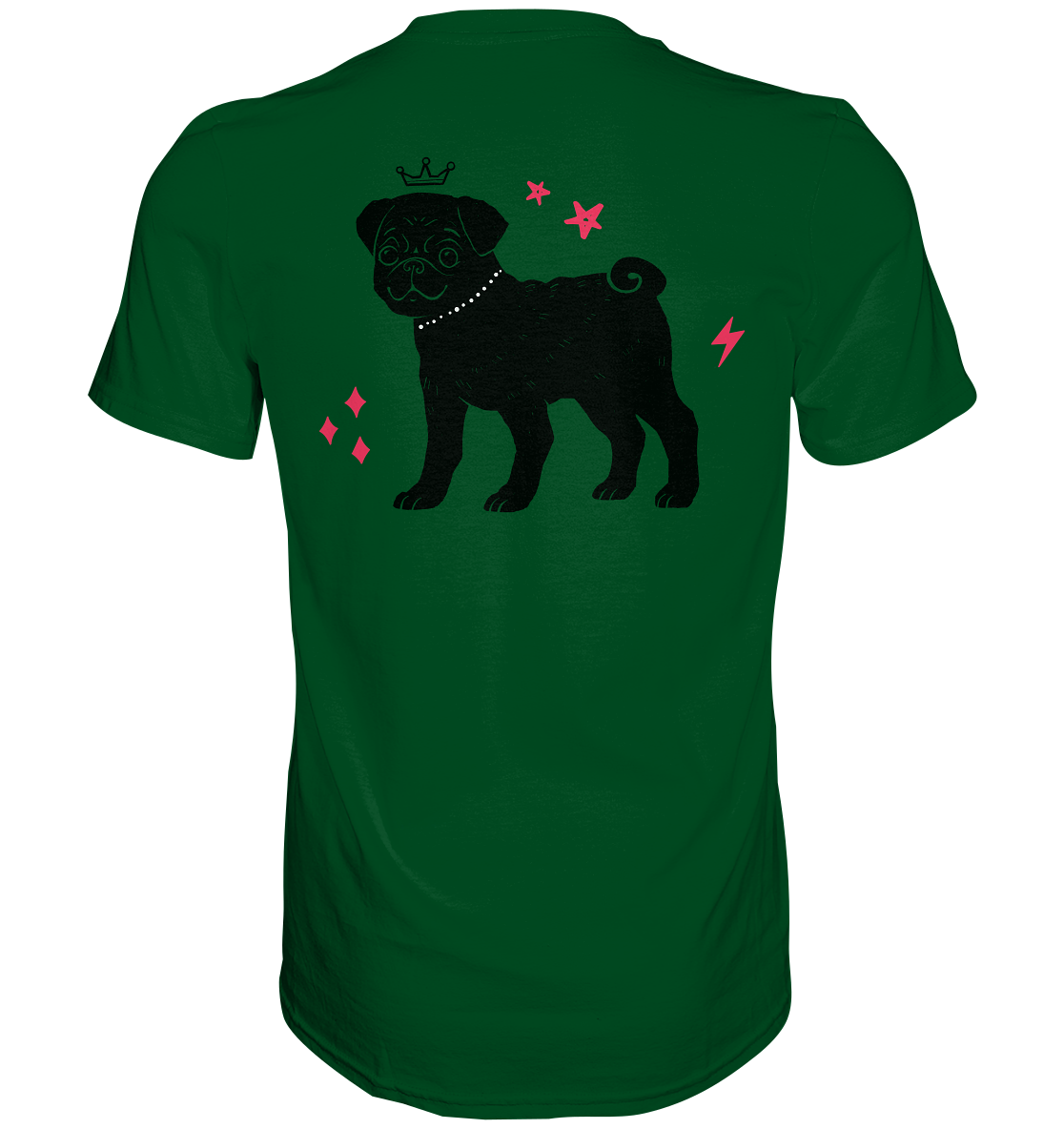 Mops mit Krone - Premium Shirt