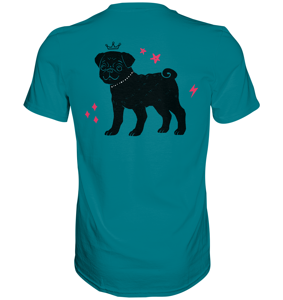 Mops mit Krone - Premium Shirt