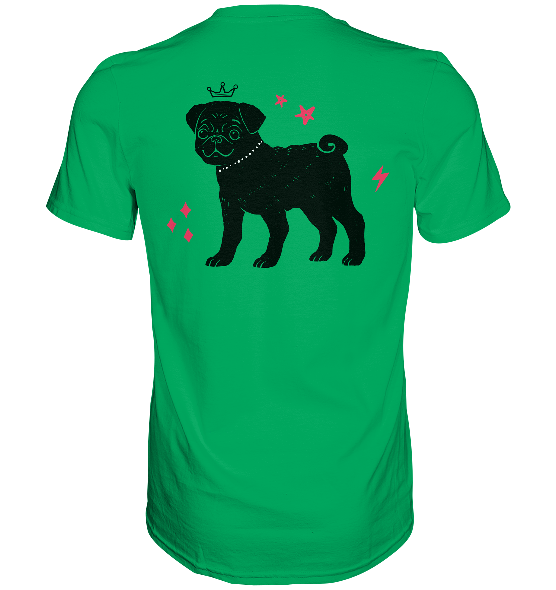 Mops mit Krone - Premium Shirt