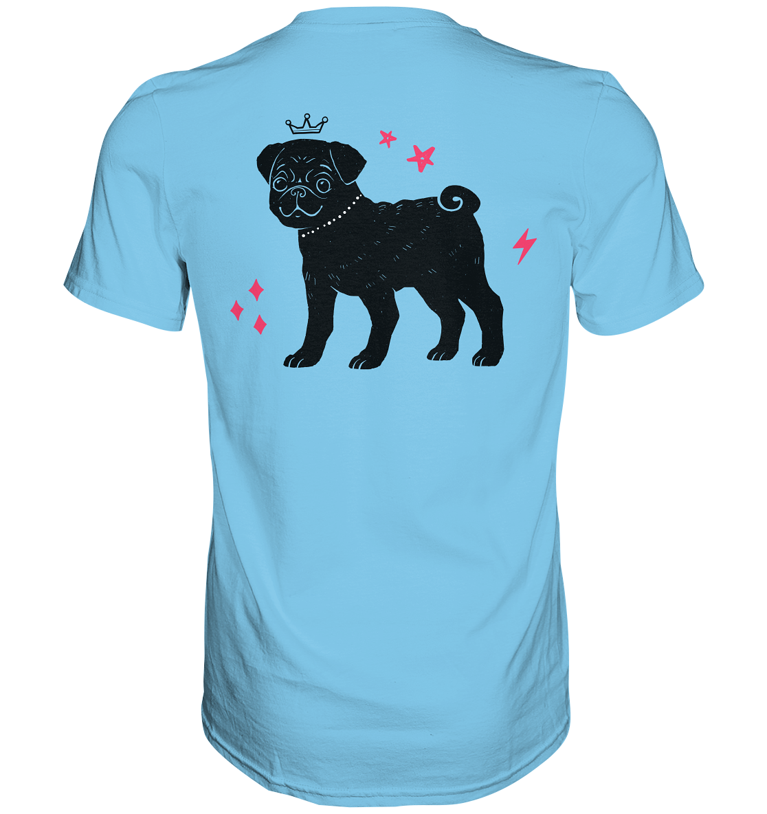Mops mit Krone - Premium Shirt