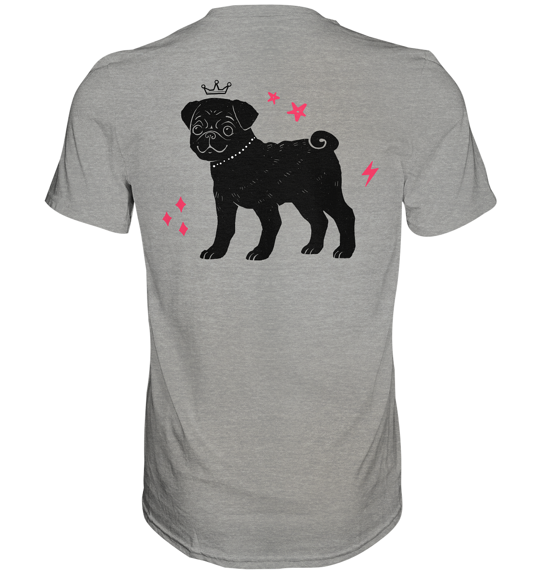 Mops mit Krone - Premium Shirt
