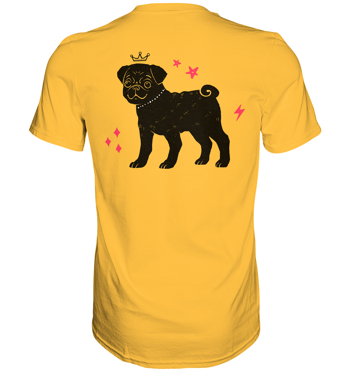 Mops mit Krone - Premium Shirt