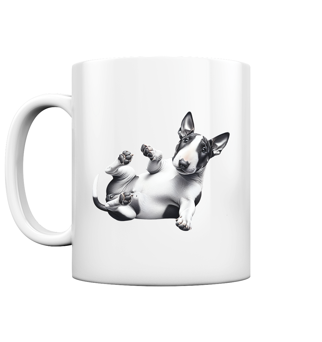 Verrückter Bullterrier - Tasse glossy