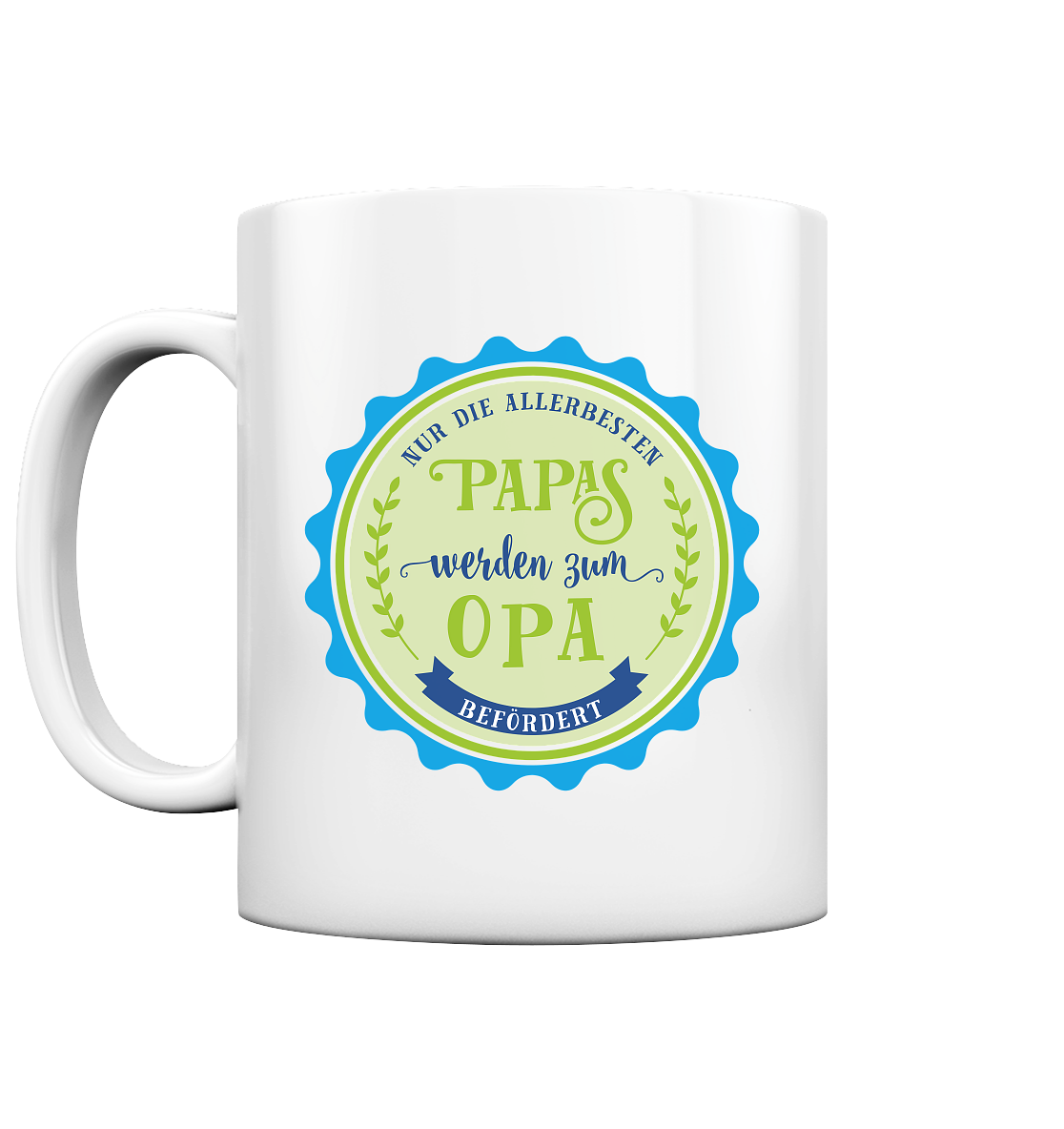 Nur die besten Papas werden zum Opa befördert - Tasse glossy