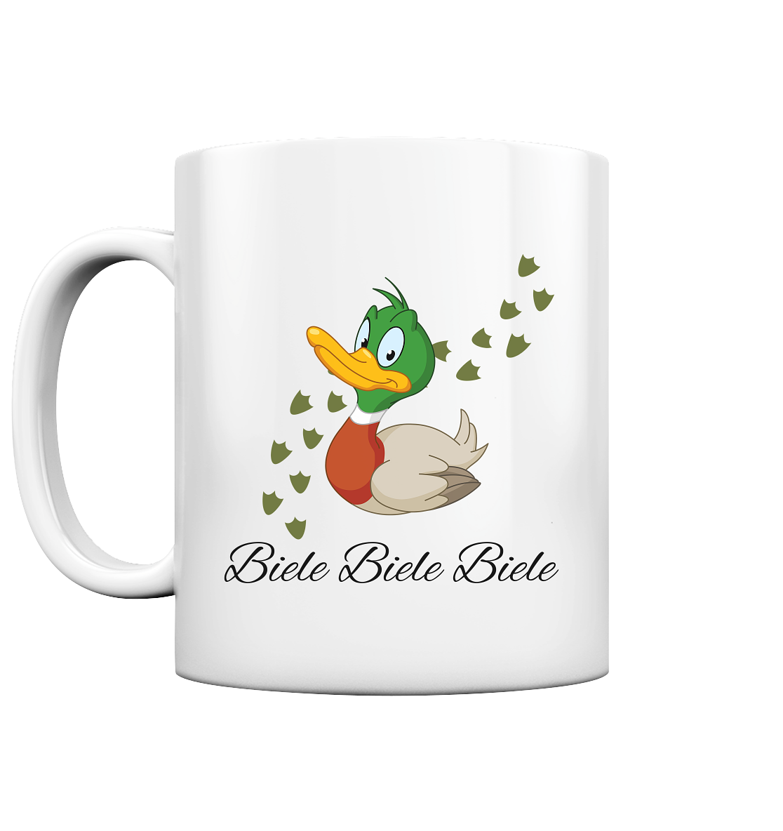 Ente, biele biele biele, lustige - Tasse glossy