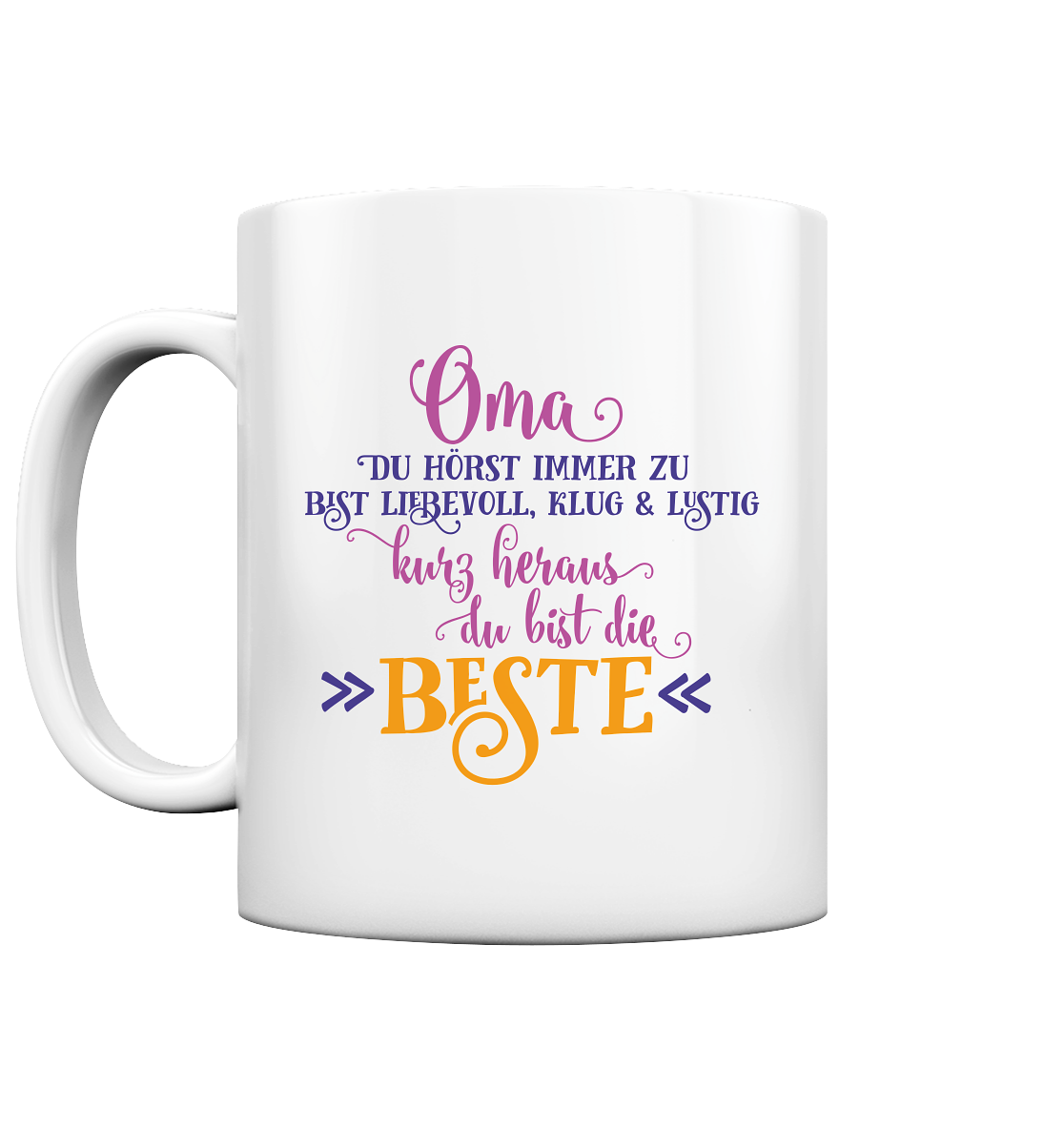 Oma, du bist die beste - Tasse glossy
