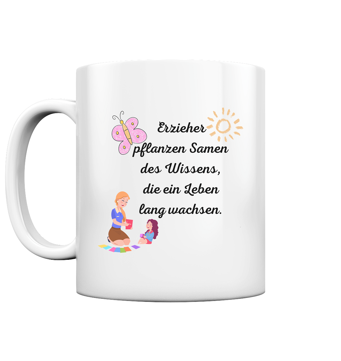 Abschiedsgeschenk Kindergarten, Erzieher - Tasse glossy