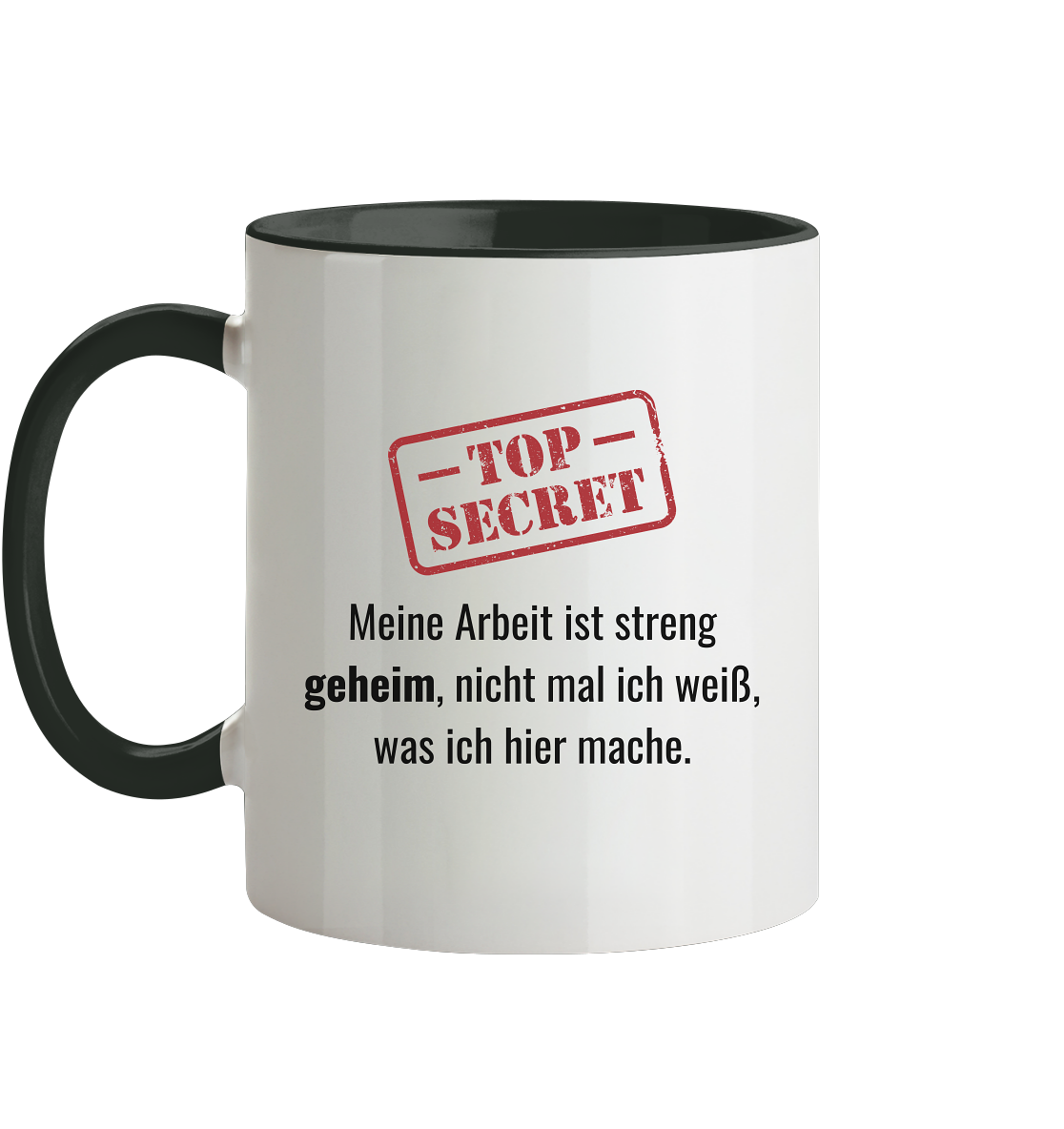 Top secret! - Tasse zweifarbig