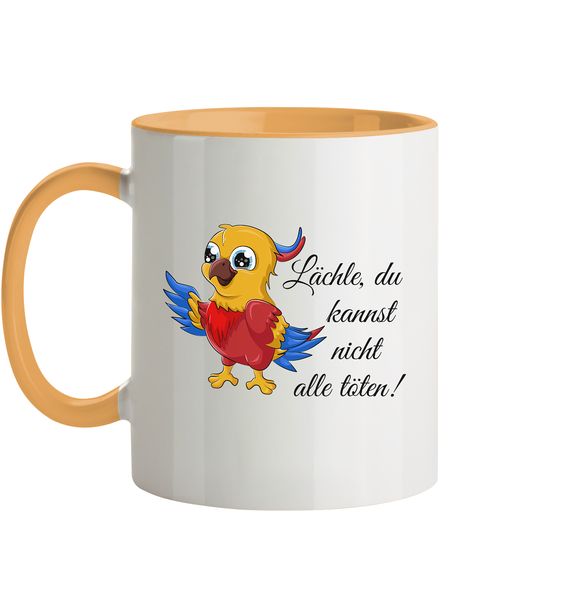 Lächle, du kannst nicht alle töten! - Tasse zweifarbig