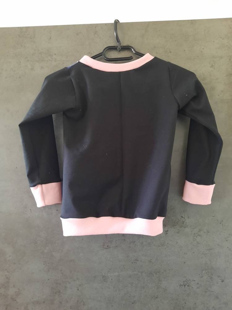 Hoodie / Pullover Größe 104/110 Elfe, Fee, Elfen, Feen rosa schwarz