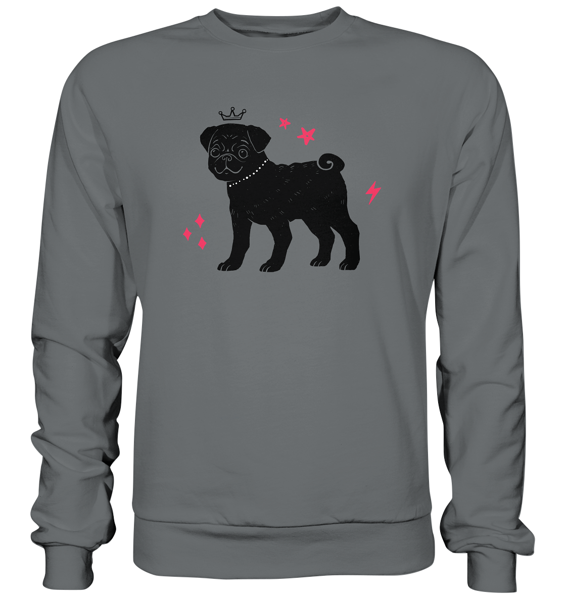 Mops mit Sternen - Basic Sweatshirt