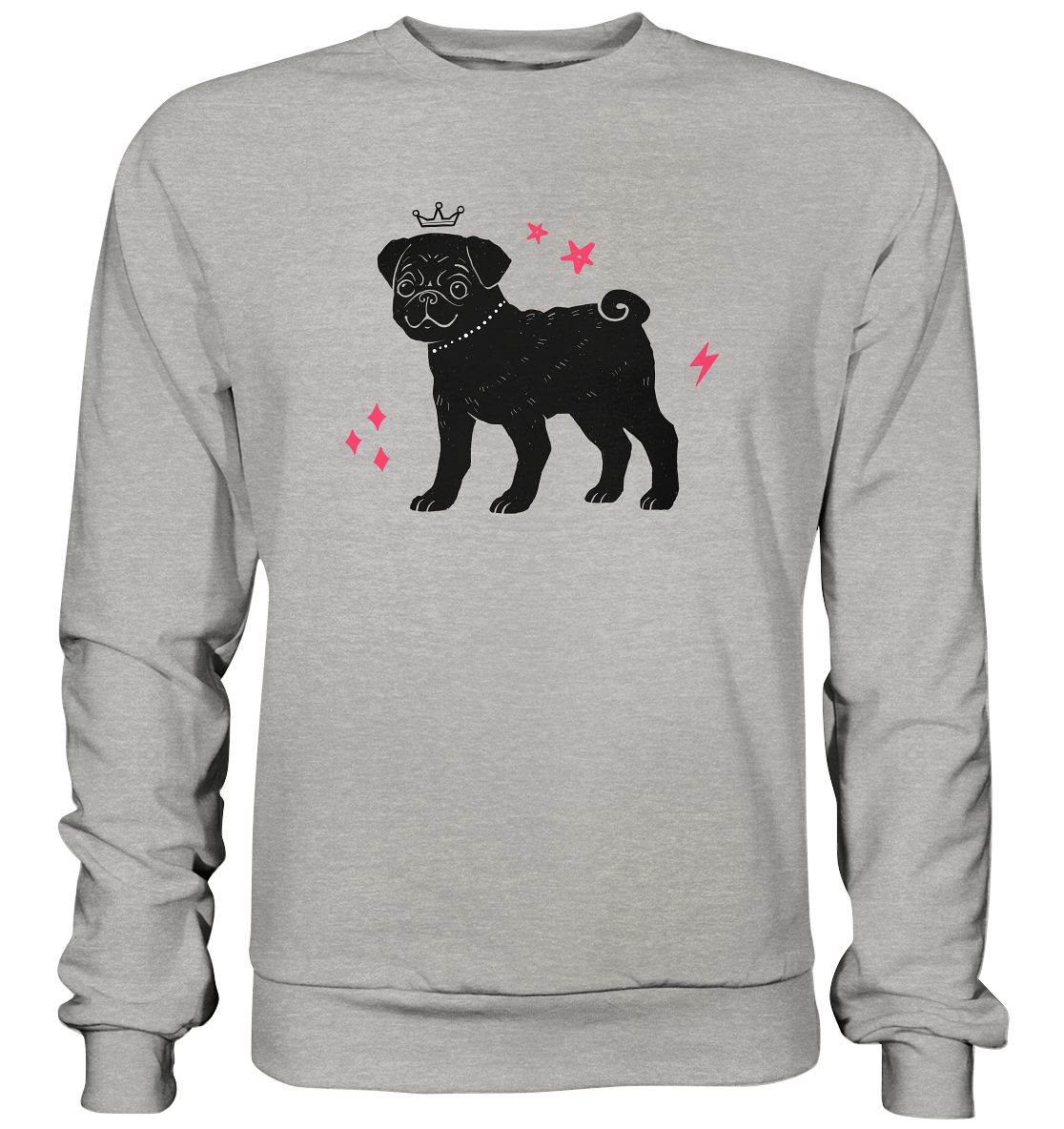 Mops mit Sternen - Basic Sweatshirt