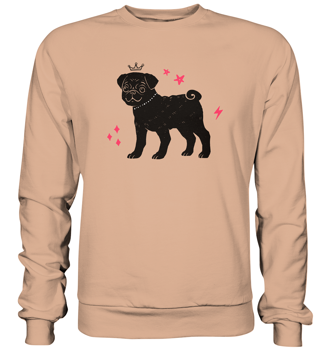 Mops mit Sternen - Basic Sweatshirt