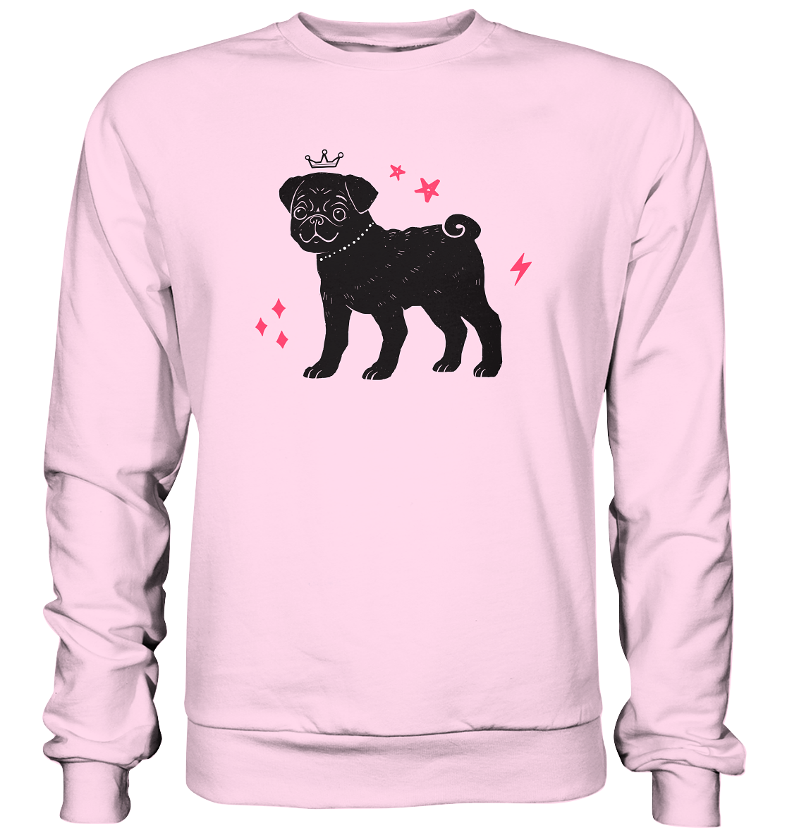 Mops mit Sternen - Basic Sweatshirt