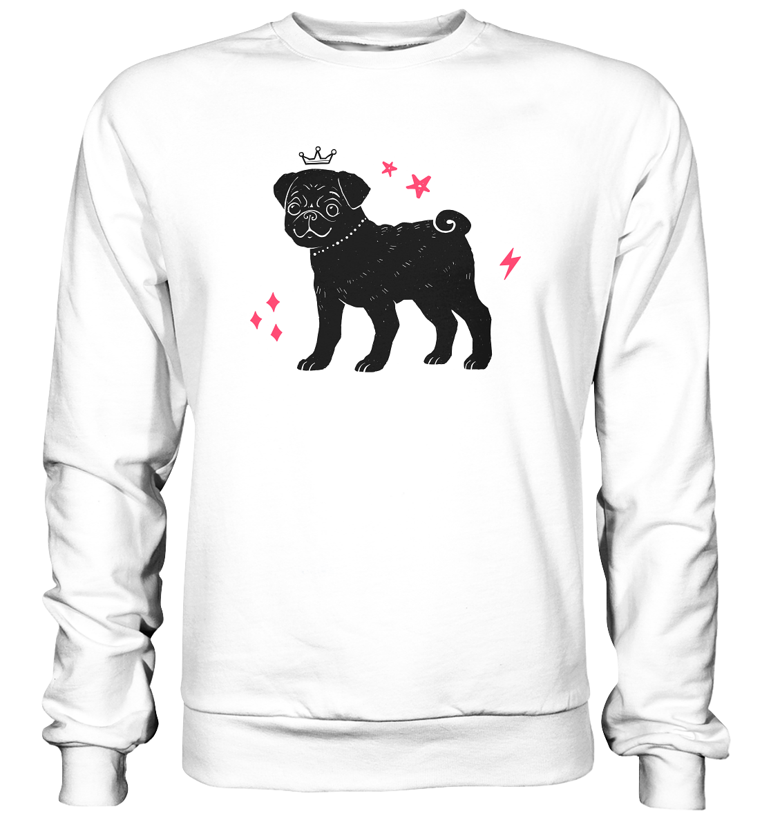 Mops mit Sternen - Basic Sweatshirt
