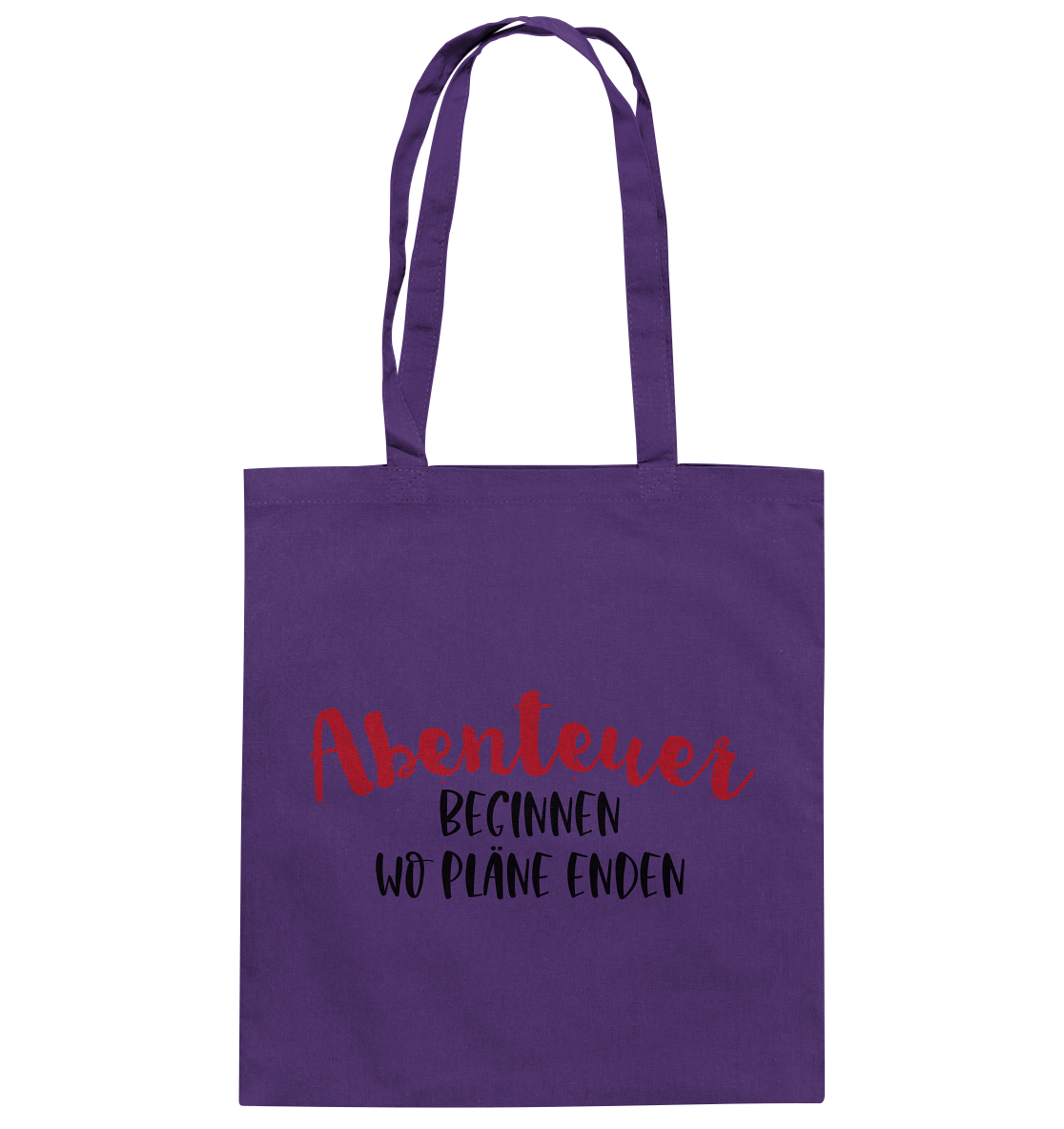 Abenteuer beginnen wo Pläne enden - Baumwolltasche