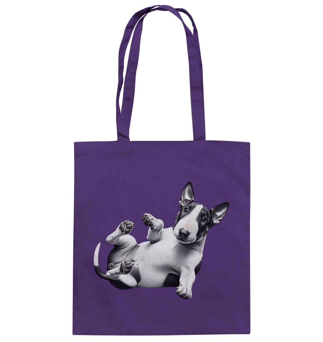 Verrückter Bullterrier - Baumwolltasche