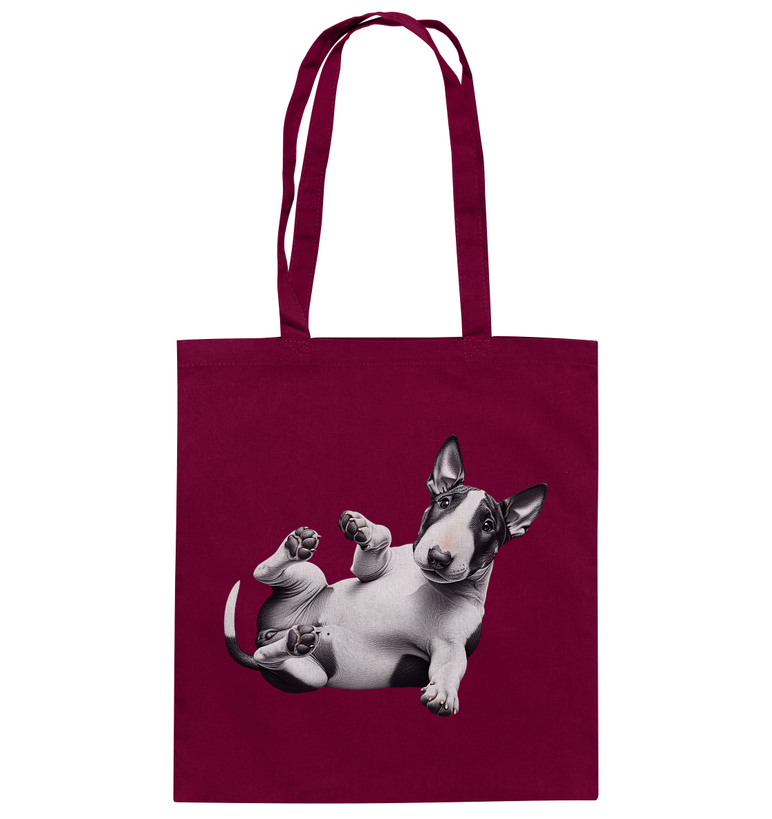 Verrückter Bullterrier - Baumwolltasche