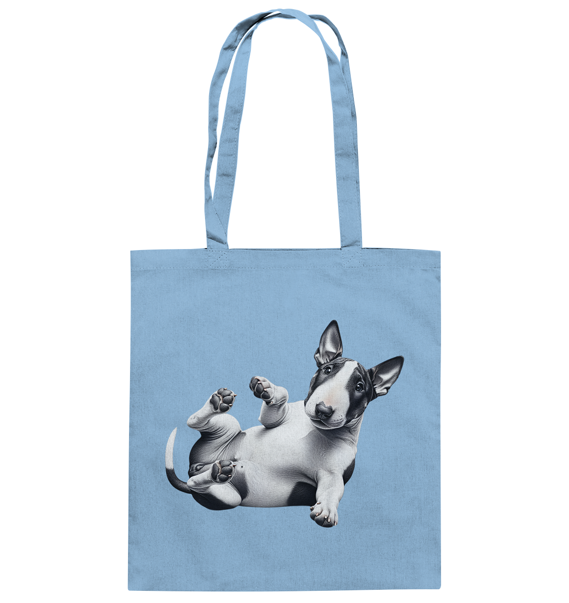 Verrückter Bullterrier - Baumwolltasche
