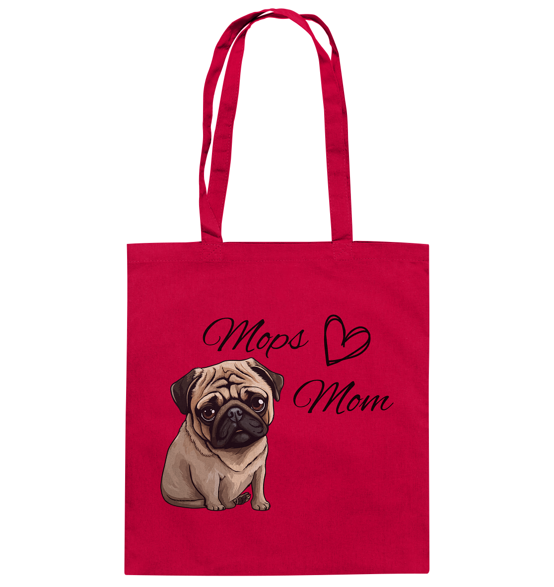 Mops Mom - Baumwolltasche