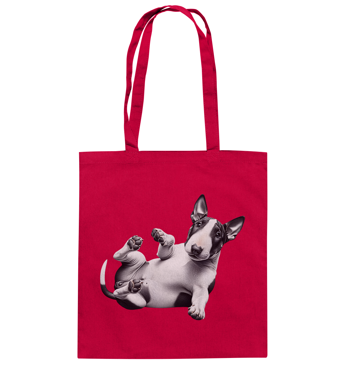 Verrückter Bullterrier - Baumwolltasche