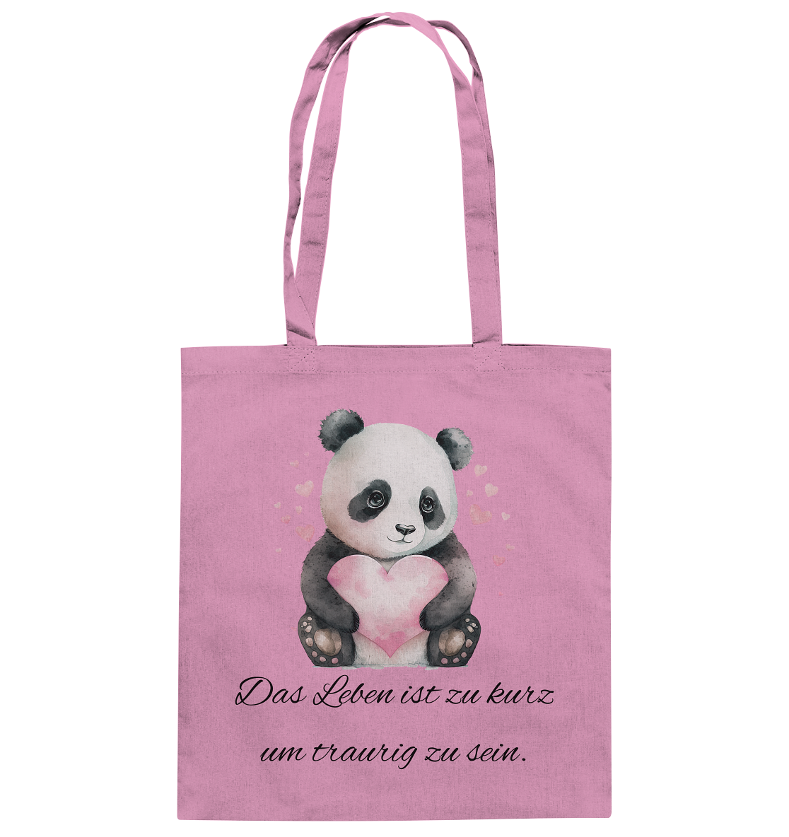 Pandabär, das Leben ist zu schön um traurig zu sein - Baumwolltasche