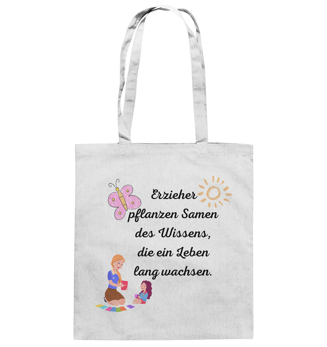 Abschiedsgeschenk Kindergarten, Erzieher - Baumwolltasche