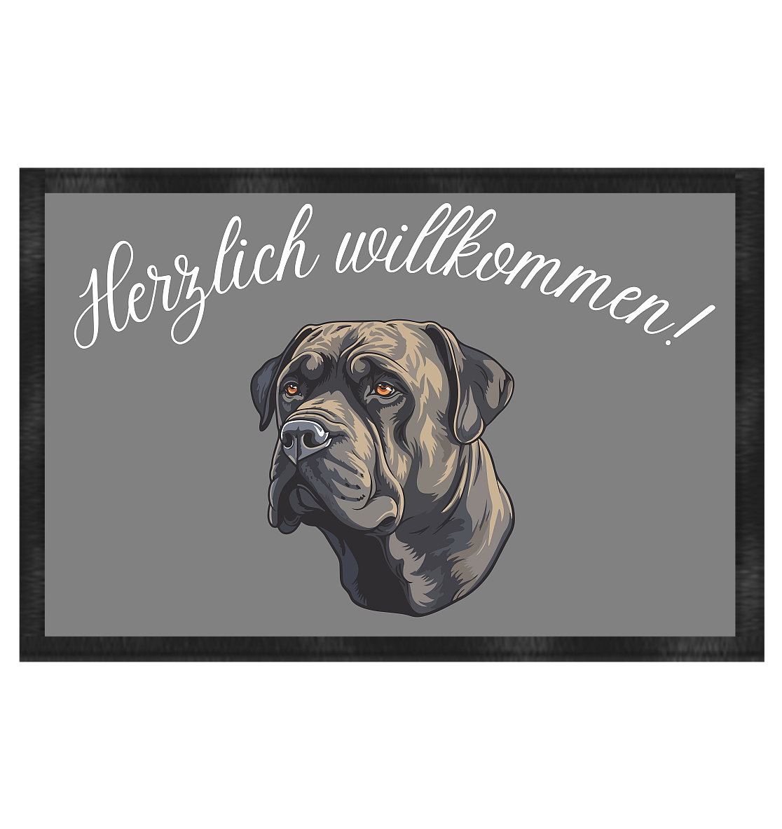 Fußmatte Cane Corso, herzlich willkommen - Fußmatte 60x40cm