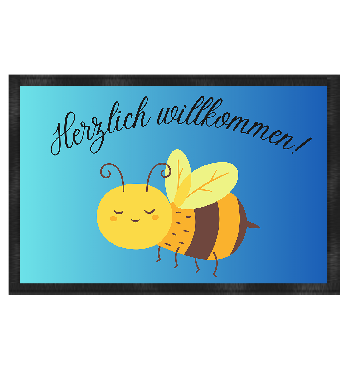 Hummel, herzlich willkommen - Fußmatte 60x40cm