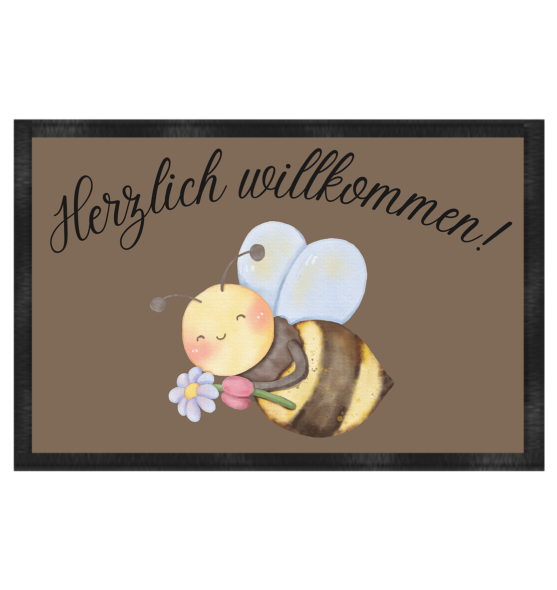 Hummel, herzlich willkommen - Fußmatte 60x40cm