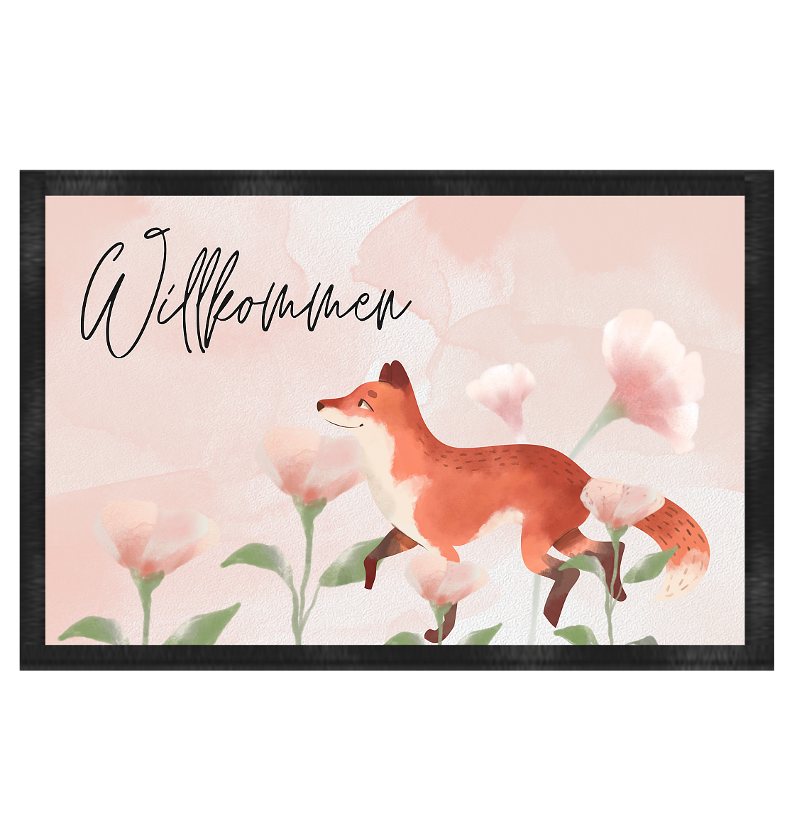 Fußmatte Willkommen, Fuchs - Fußmatte 60x40cm