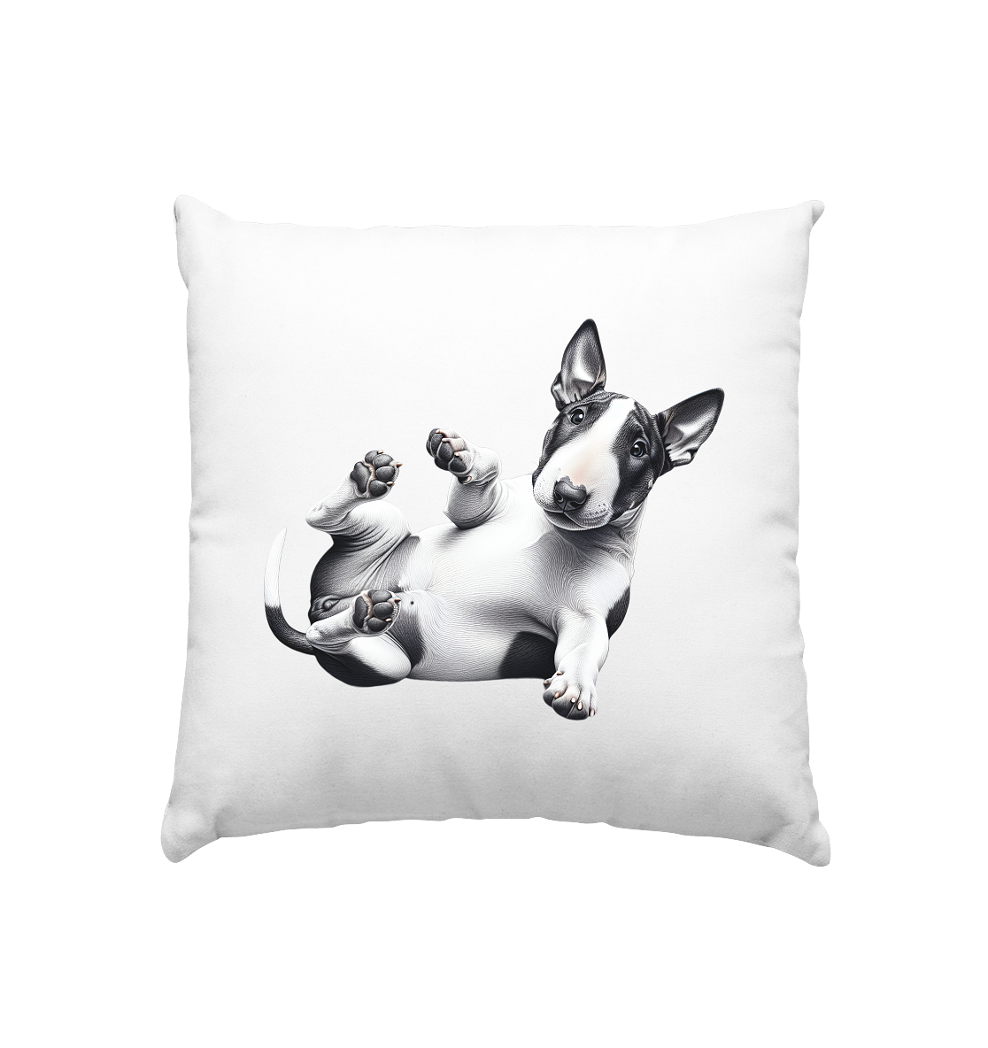 Verrückter Bullterrier - Kissen 40x40cm
