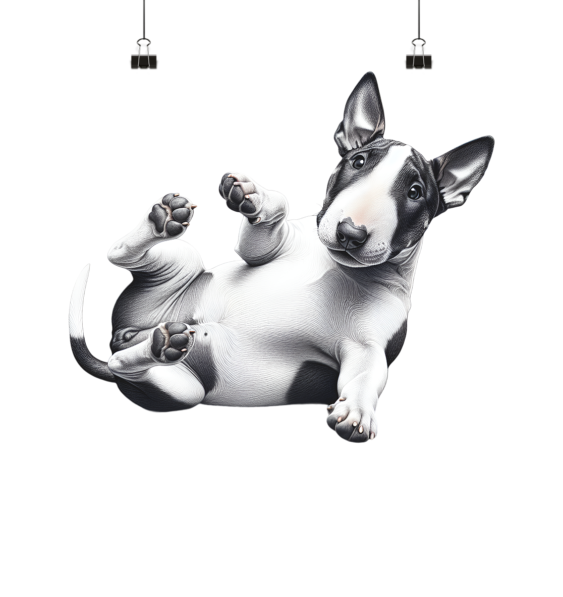 Verrückter Bullterrier - Poster Din A4 (quer)