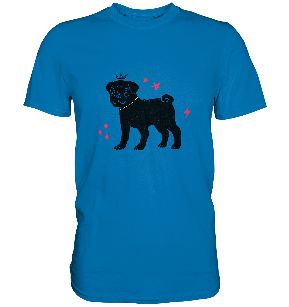 Mops mit Krone - Premium Shirt