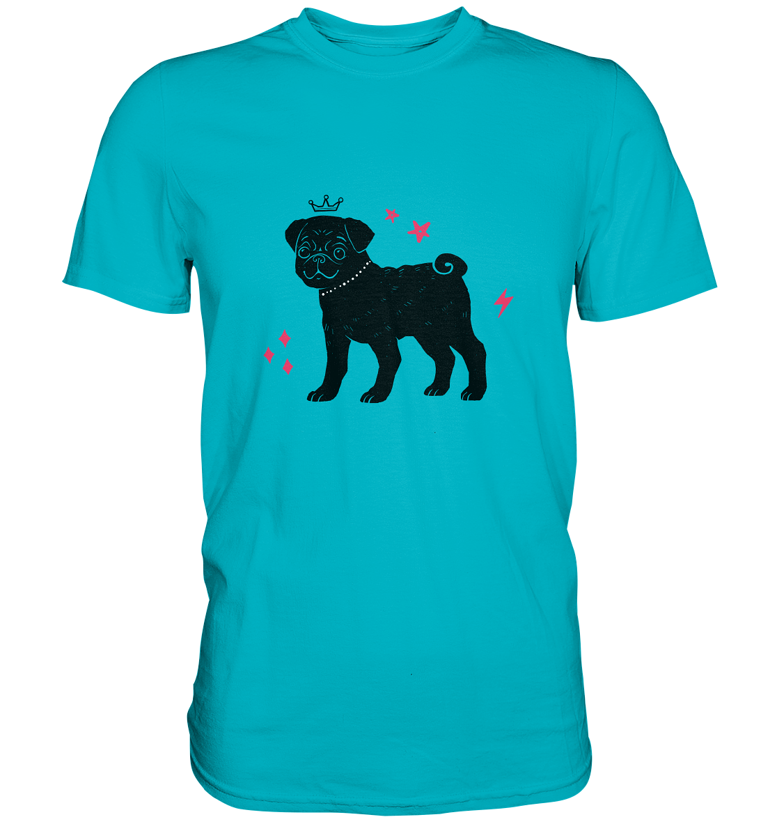 Mops mit Krone - Premium Shirt
