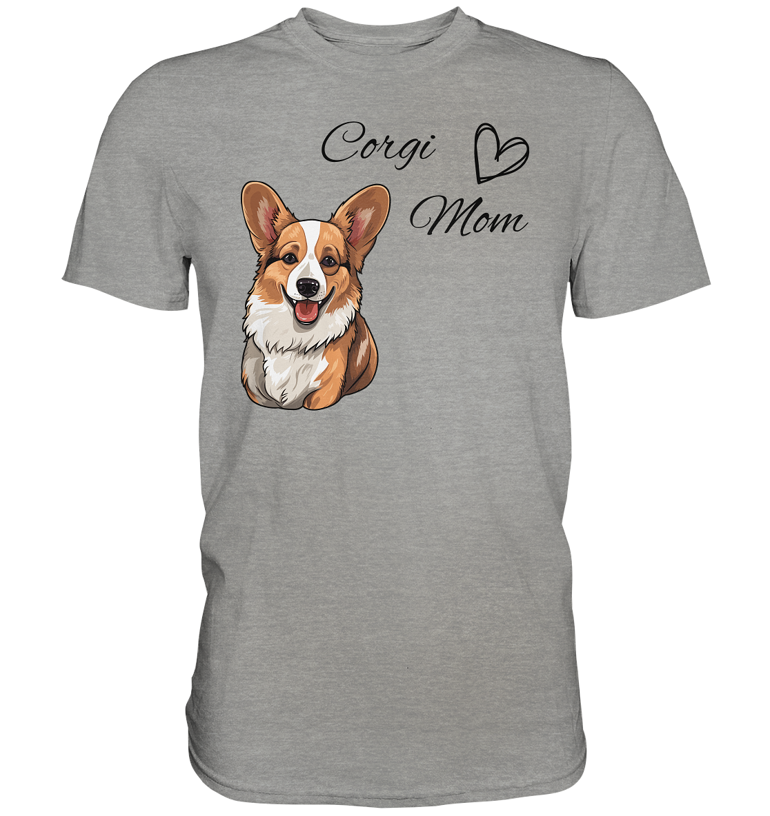 Corgi Mom, - Premium Shirt