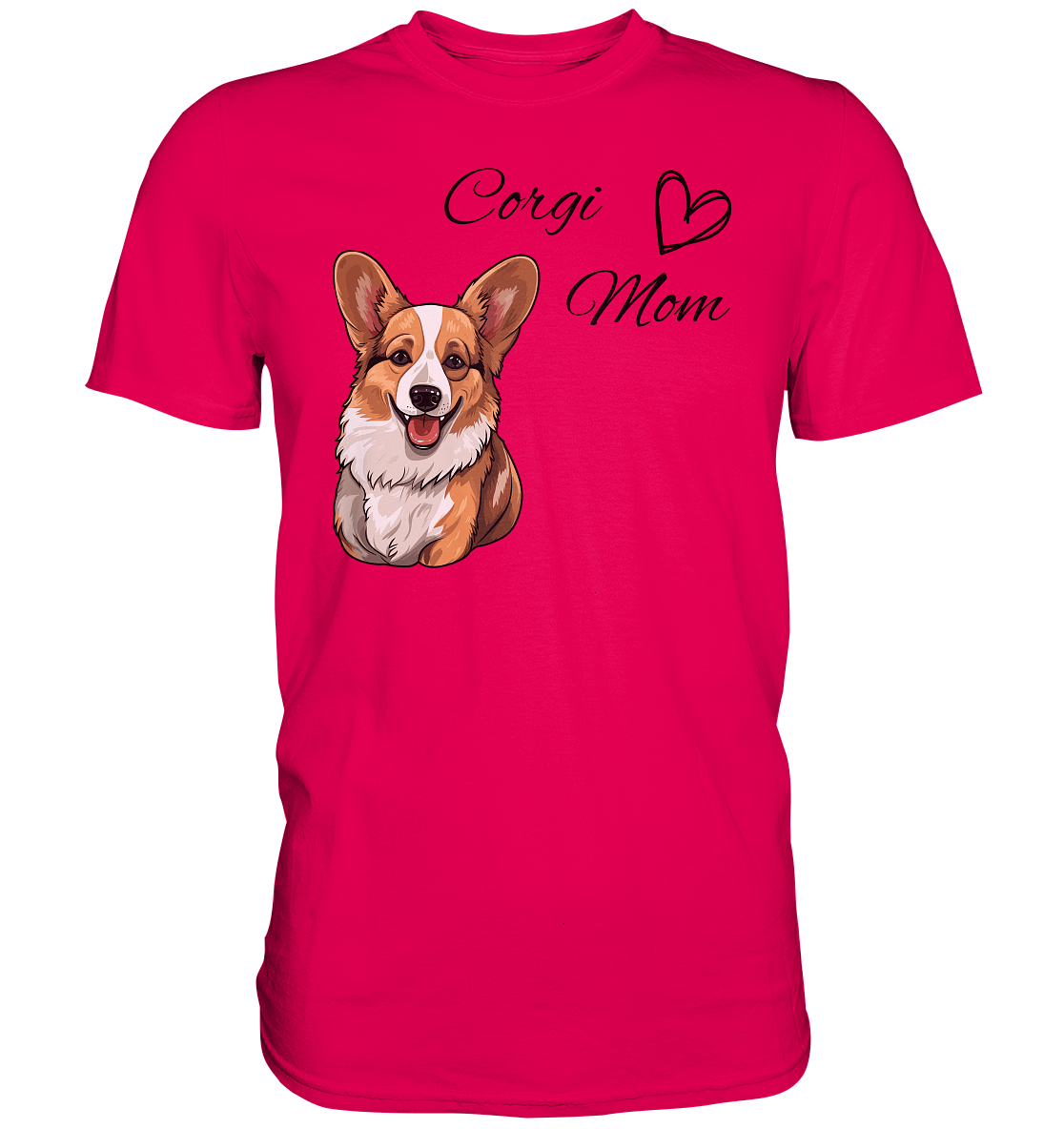 Corgi Mom, - Premium Shirt