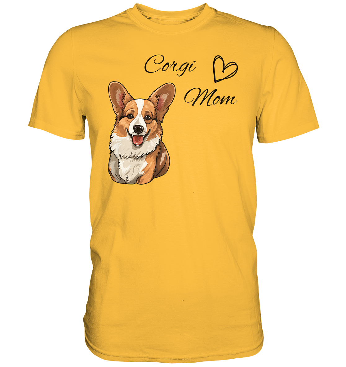 Corgi Mom, - Premium Shirt