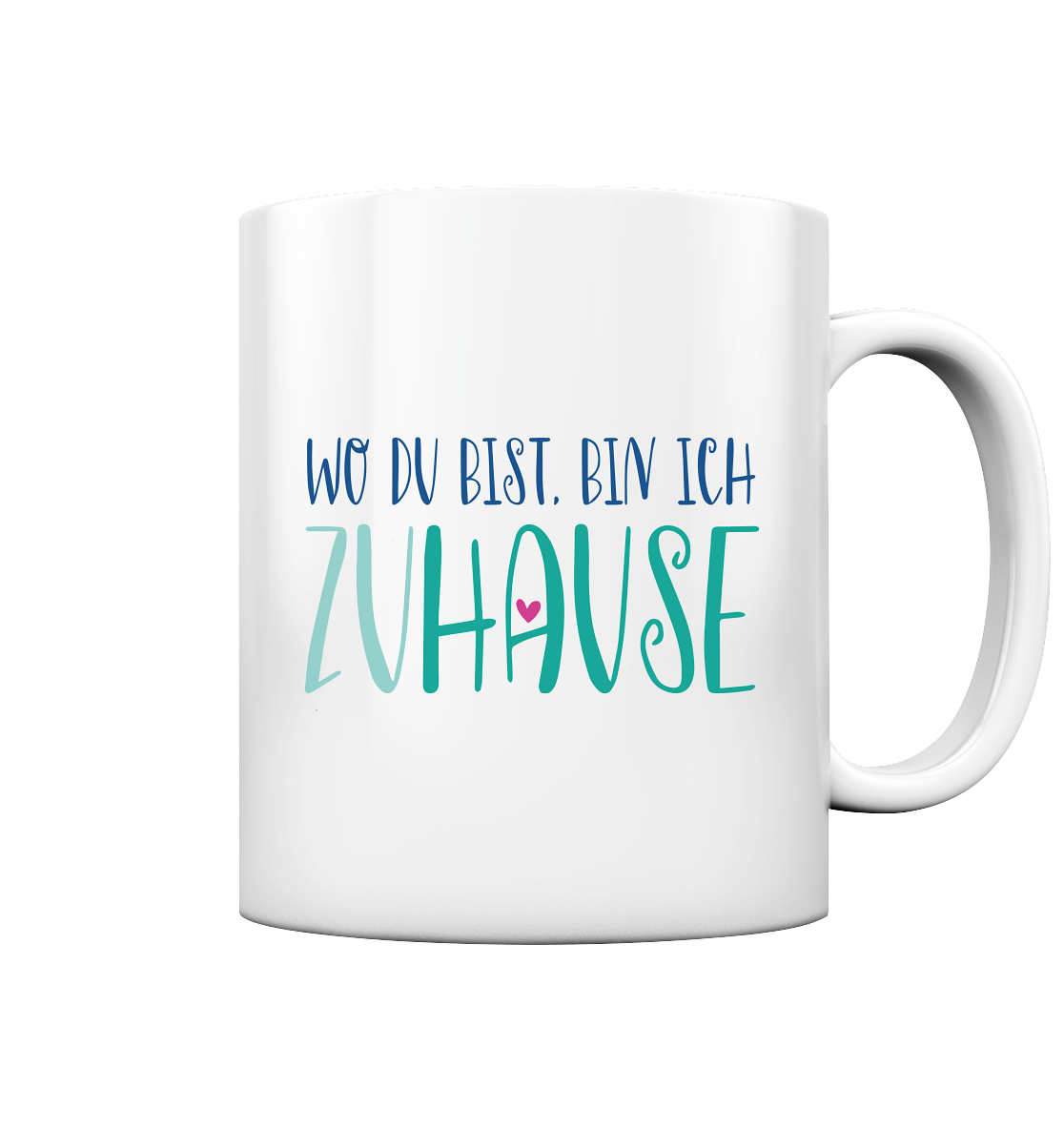 Wo du bist, bin ich zu Hause - Tasse glossy